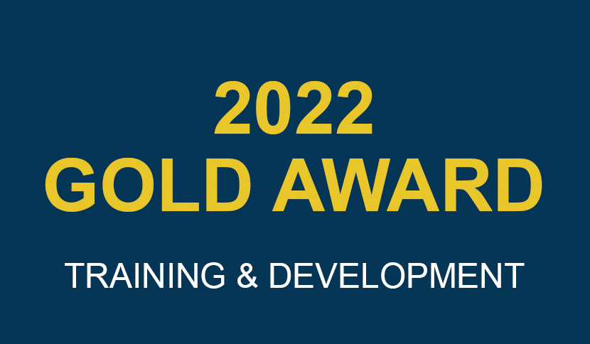 A 2022 gold award Training and development