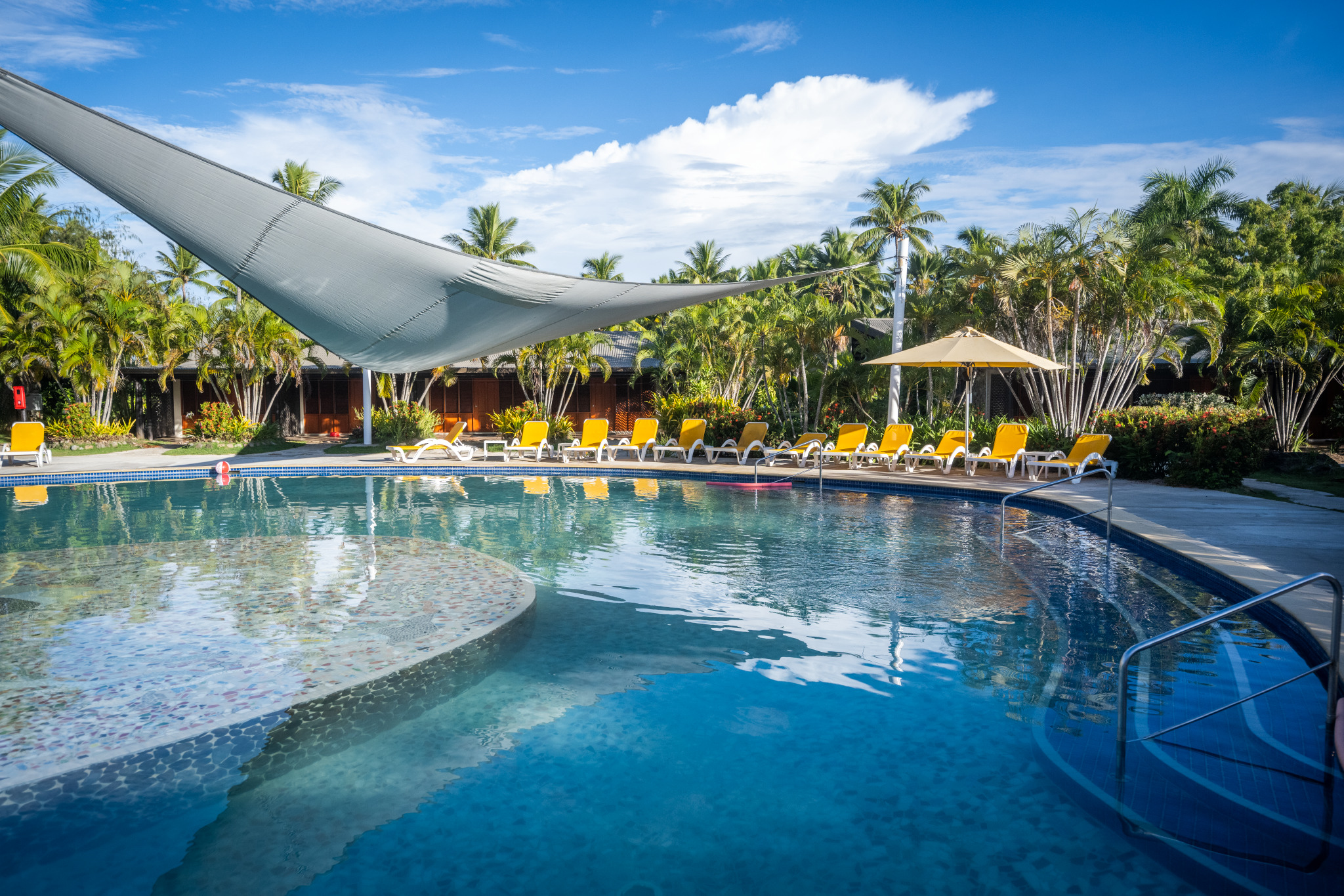 A picture of resort's swimming pool.