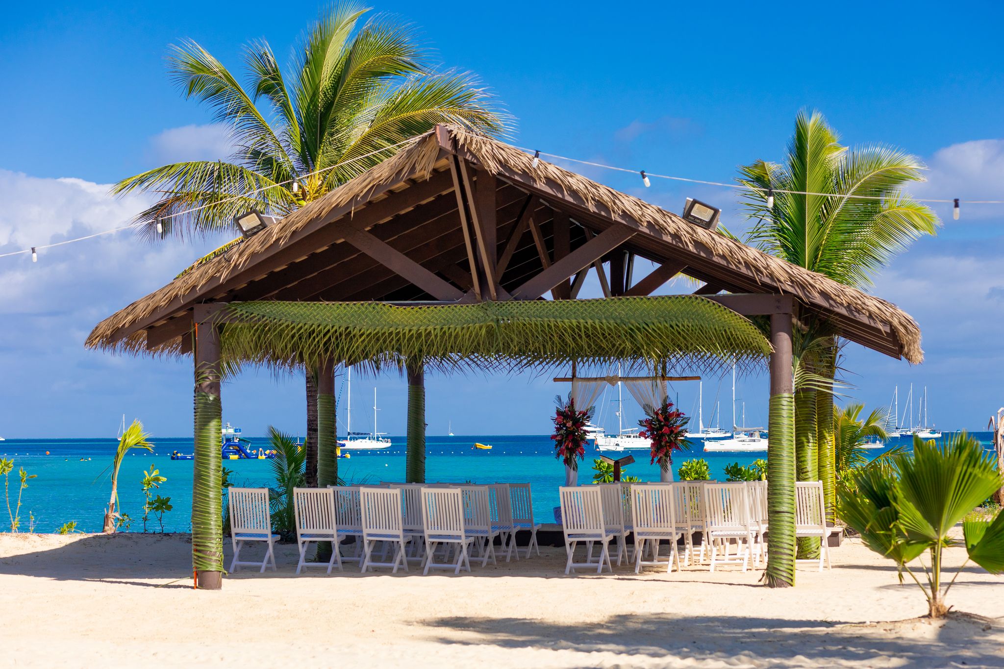 A seaside wedding venue.